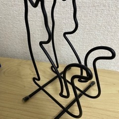 ねこ型 まな板立て まな板スタンド 黒猫 ネコ雑貨 スチールの画像
