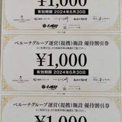 ビューホテル、サンパレス、ニュー阿寒ホテル等割引券  2000円分　