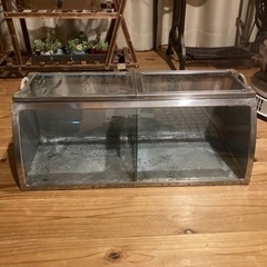 昭和レトロ/駄菓子ケース/ブリキ/曲面ガラス/送料込 昭和レトロ/駄菓子ケース/ブリキ/曲面ガラス/送料込