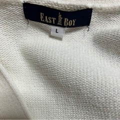 kidsイーストボーイ EASTBOY  ニットカーディガン　ホワイト　白の画像
