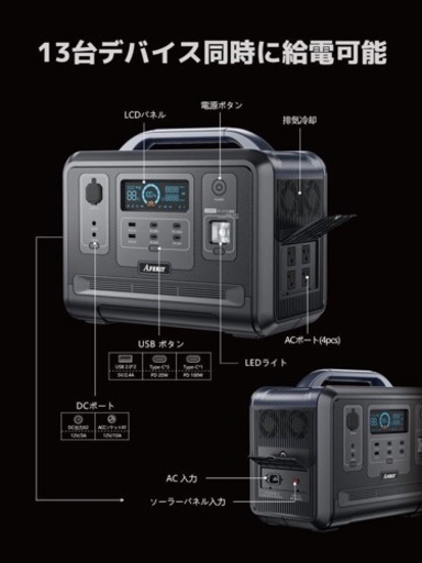 ②動作確認済⭐️ポータブル電源 ポータブルバッテリー 防災用 アウトドアにも最適