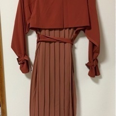 【Re:EDIT】バック　プリーツ　ロングコート　Mの画像