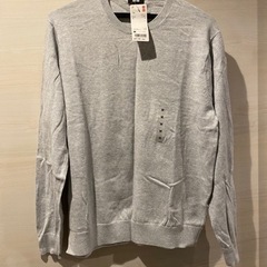 【未使用】ニット(ユニクロ・グレー・M)
