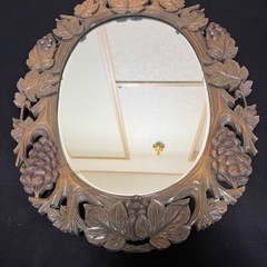 美品　アンティーク 鏡 木縁 壁掛けの画像