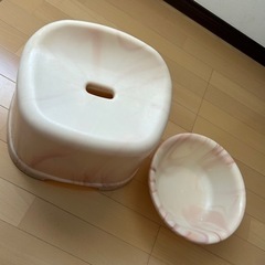 洗面セット　椅子・洗面器