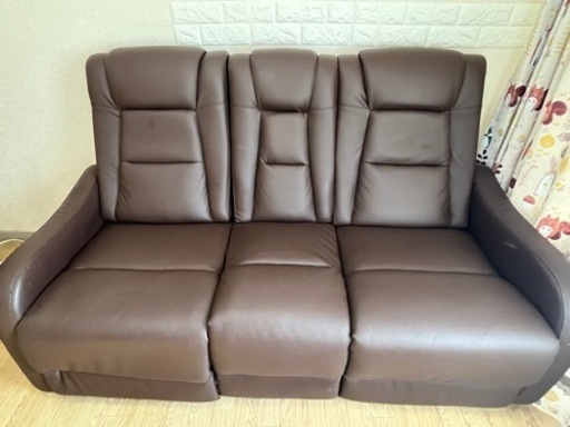 【値下げ交渉可能】電動リクライニング 3人掛けソファ