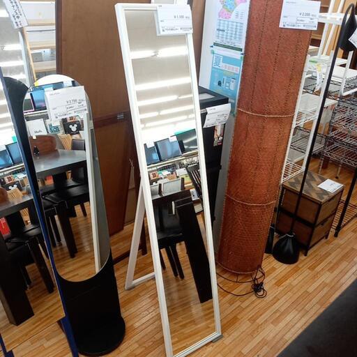 ★ジモティ割あり★ IKEA　姿見 鏡　ホワイト　クリーニング済　YJ1830