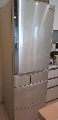 パナソニック 426L 5ドア左開き冷蔵庫 自動製氷機能付き NR-E437T-N 2013年製 【引き取り限定日時指定あり】