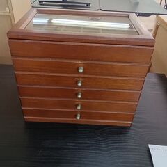 ★ジモティ割あり★  アクセサリーケース ブラウン H25×D1...