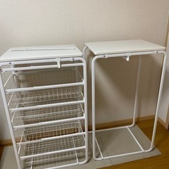 IKEA ワードローブ 衣服収納 アルゴート 高さ100   2台セットの画像