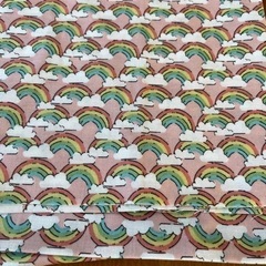 コットンシーチング　レインボー🌈ピンク　108×50