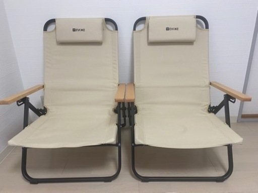 美品)EVOKE アウトドア チェア2脚