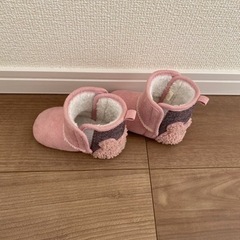 子供用ムートンブーツ ピンクくま