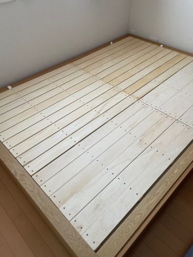 無印収納付きベッドフレーム　ダブル