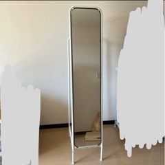 ハンガーラック付 姿見 ミラーの画像