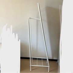 ハンガーラック付 姿見 ミラーの画像