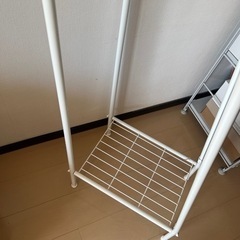 ハンガーラック付 姿見 ミラーの画像