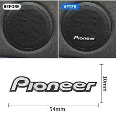 Pioneer パイオニア アルミ エンブレム プレート シルバー/ブラック カロッツェリア carrzzeriaの画像