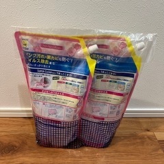 バスマジックリン　詰め替え用　超特大サイズ　2個セット　マジックリン　アロマ　ローズの香り　ピンク　生活雑貨 洗濯用品 洗剤　の画像