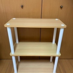 決まりました★山善 ラック オープンシェルフ 幅60×奥行30×高さ77cm 3段 角が丸い 組立かんたん ナチュラル SR-3の画像