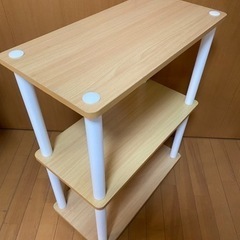 決まりました★山善 ラック オープンシェルフ 幅60×奥行30×高さ77cm 3段 角が丸い 組立かんたん ナチュラル SR-3の画像