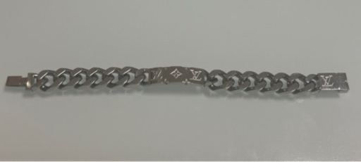受付終了！最終値下げ【美品】ルイヴィトン LOUIS VUITTON ブレスレット メンズ モノグラム チェーン シルバー