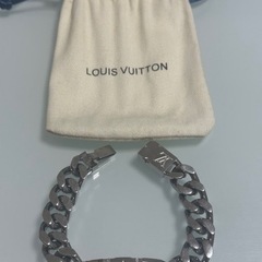 受付終了！最終値下げ【美品】ルイヴィトン LOUIS VUITTON ブレスレット メンズ モノグラム チェーン シルバー