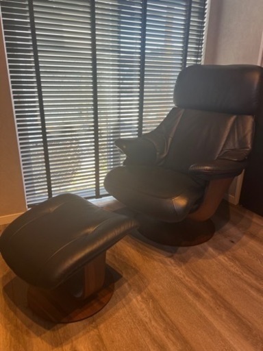 カリモク　ザ・ファースト　RU73モデル　リクライニングチェア(L)＋オットマン