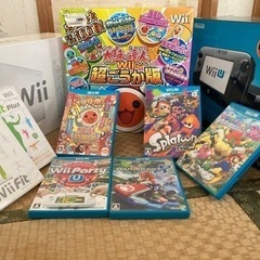 値下げしました！WiiUプレミアムセット+ Wii + タタコン...