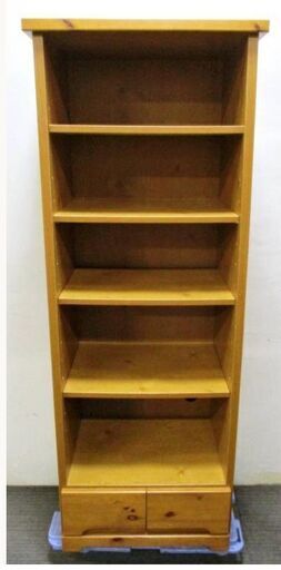 レトロ　木製　オープンラック　空間演出　当時もの　収納棚　引出し2杯　スリッパラック　ブックシェルフ　本棚　飾り棚　インテリア　棚