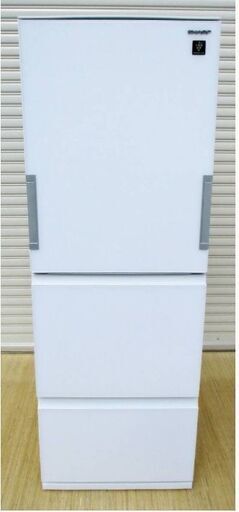【　3ヵ月保証　】SHARP　3ドア　冷蔵庫　SJ-GW36E-W　動作良好　356L　両開き　ガラスドア　プラズマクラスターイオン搭載　シャープ