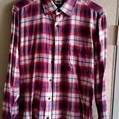 UNIQLOチェック柄ネル生地シャツ(赤)