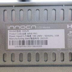 innocn 40A2R WR40-PRO 40インチ ウルトラワイド 液晶ディスプレイ PCモニターブラック 2023年製 富岡店の画像