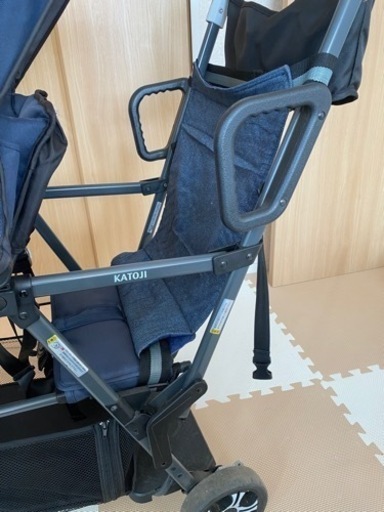 二人乗り用ベビーカー 2人でゴー レインカバー、前向きバックシート付き