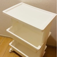 ニトリ　テーブルワゴン(3段 ホワイト)の画像