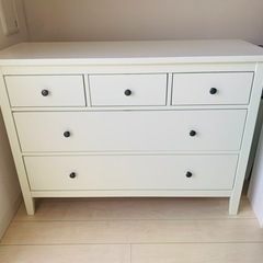 ニトリ/収納家具/3段ローチェスト/ホワイトの画像