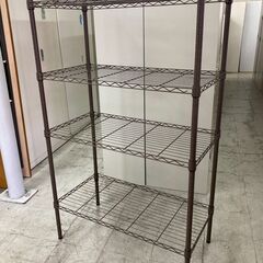 中古　美品 メタルラック　ブラウン色　スチールラック　天地4段　...