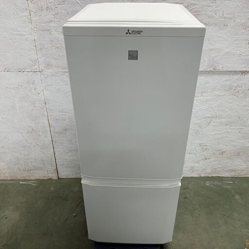【MITSUBISHI】 三菱 ノンフロン冷凍冷蔵庫 2ドア 容量146L 冷凍室46L 冷蔵庫100L MR-P15EC-KW 2018年製
