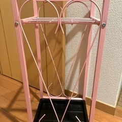 【美品】ピンクハート傘立て