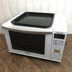 終 Panasonic パナソニック オーブンレンジ NE-MS234-W 2018年製 角皿付き 庫内フラット ホワイト 家電 動作確認済み 24c菊TK