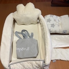 ポータブルベビーベッドmakeponoベビーベッド　持ち運び　バースデイ　子供用品 ベビー用品 寝具の画像
