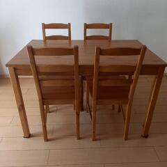 沢山のお問い合わせありがとうございました。返信できずにいた方すみませんでした。IKEA　ダイニングテーブルセット(椅子４脚）引取来れる方の画像