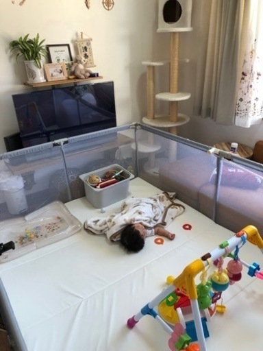 ベビーサークル＆マットのセット