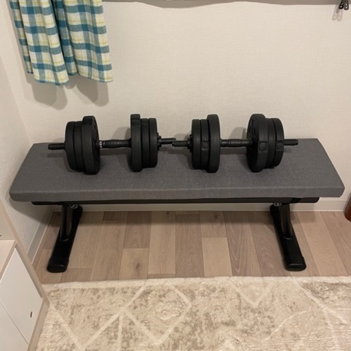 トレーニングベンチ　ダンベル　10kg×2
