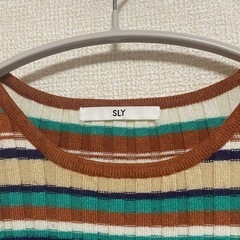 【SLY】リブニット ボーダーの画像