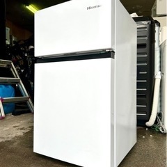 札幌市内配送無料 美品 23年製 Hisense ハイセンス 87L 2ドア冷蔵庫 HR-B91HW 右開き