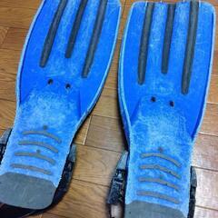 ダイビングフィン 青色 大⑥の画像
