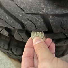 トヨタ純正ホイール、タイヤ4本セット　マットブラック塗装の画像