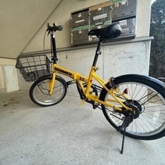 HUMMER FDB206TANK-G 20インチ 折りたたみ自転車 6段変速/フロントキャリア/前後Vブレーキ/前後泥除け付き 63254の画像