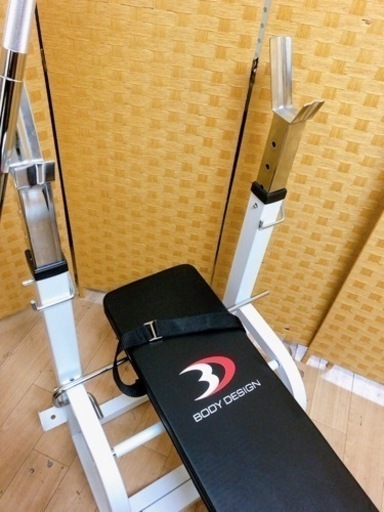 【引取】ベンチプレス ボディデザイン バーベル40kg付き スポーツ フィットネス 筋トレ トレーニング